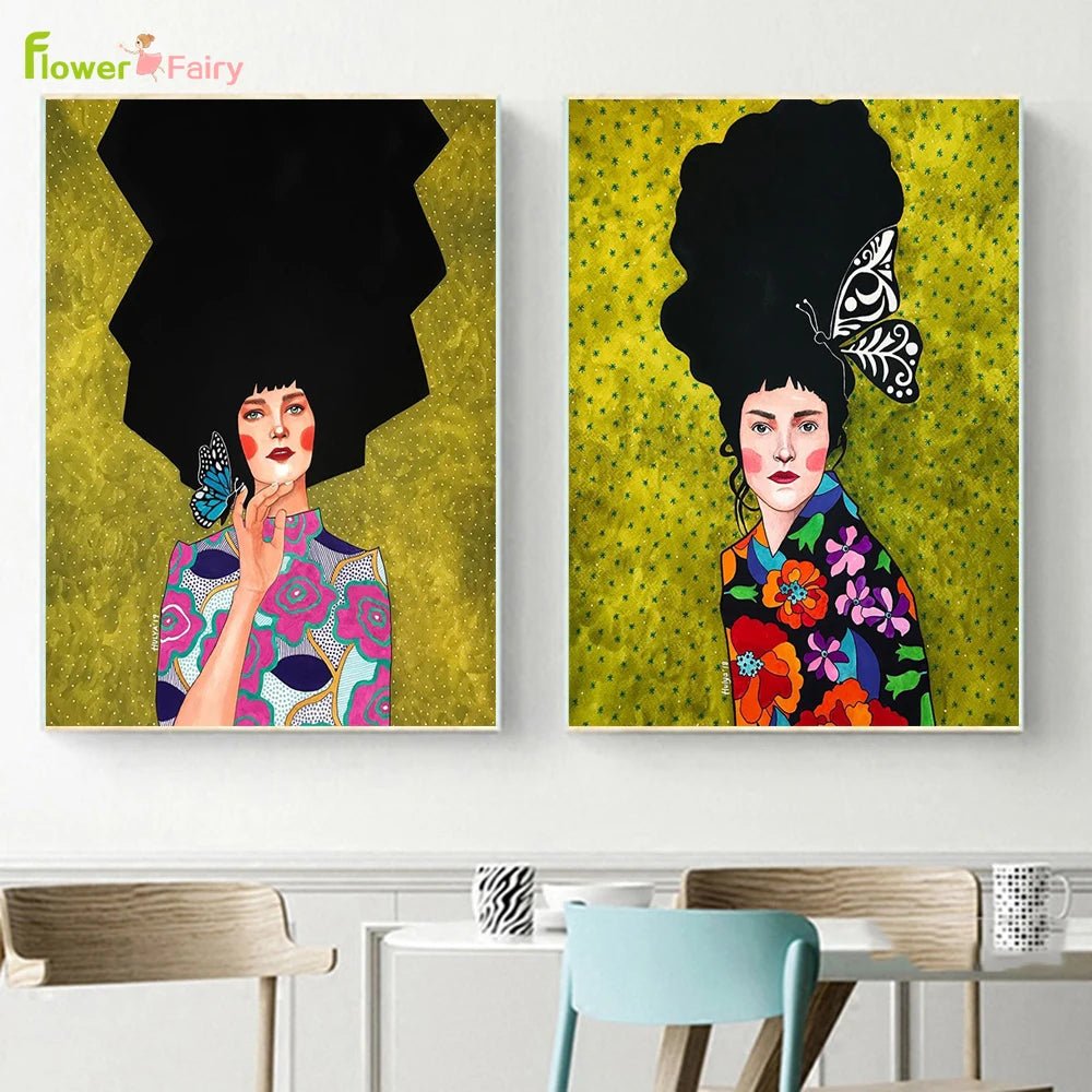 Abstract Fashion Girl Wall Art [SELECTION] - ALOE WINGS STORE