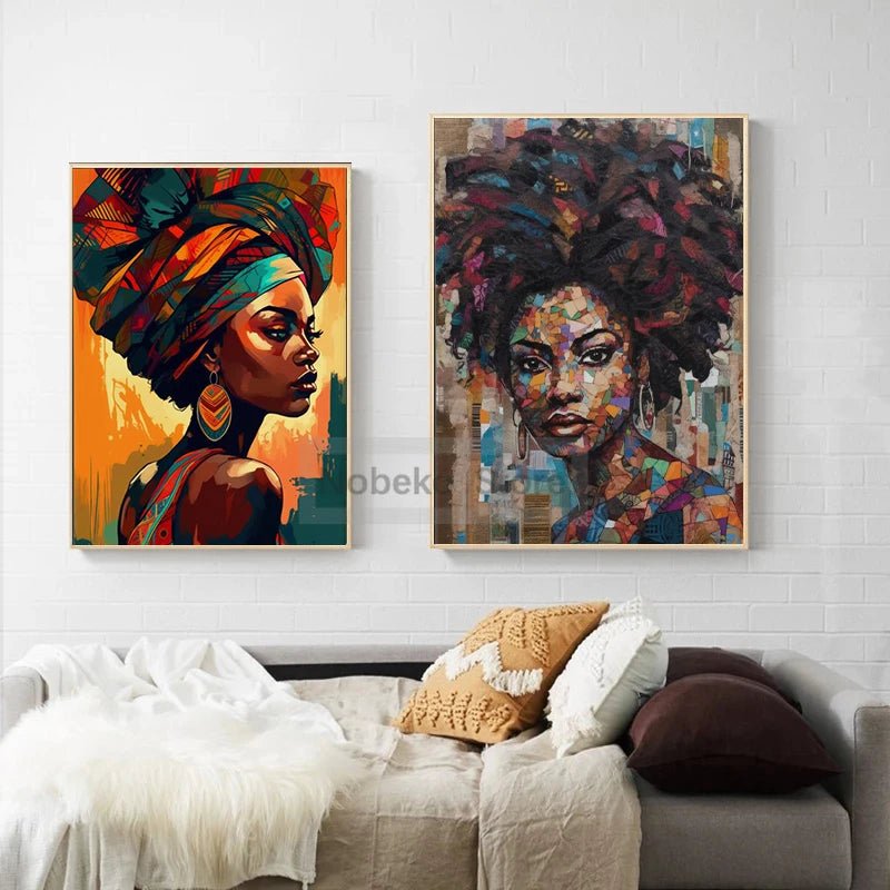 African  Ethnic Portrait Wall Art 1 [SELECTION] - ALOE WINGS STORE