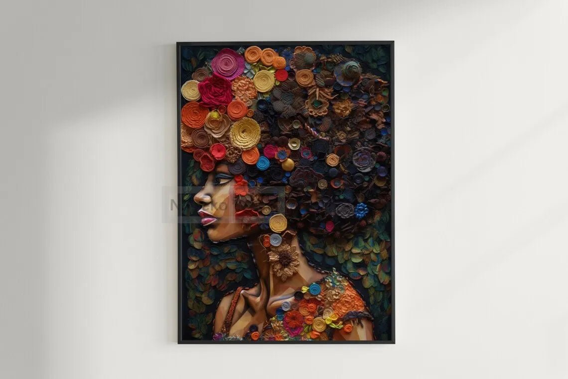 African Ethnic Portrait Wall Art - ALOE WINGS STORE