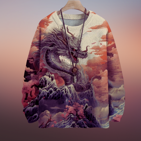 Oriental Animal Art Colourful Sweater SELECTION (Size: XS to 7XL) - ALOE WINGS STORE
