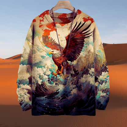 Oriental Animal Art Colourful Sweater SELECTION (Size: XS to 7XL) - ALOE WINGS STORE