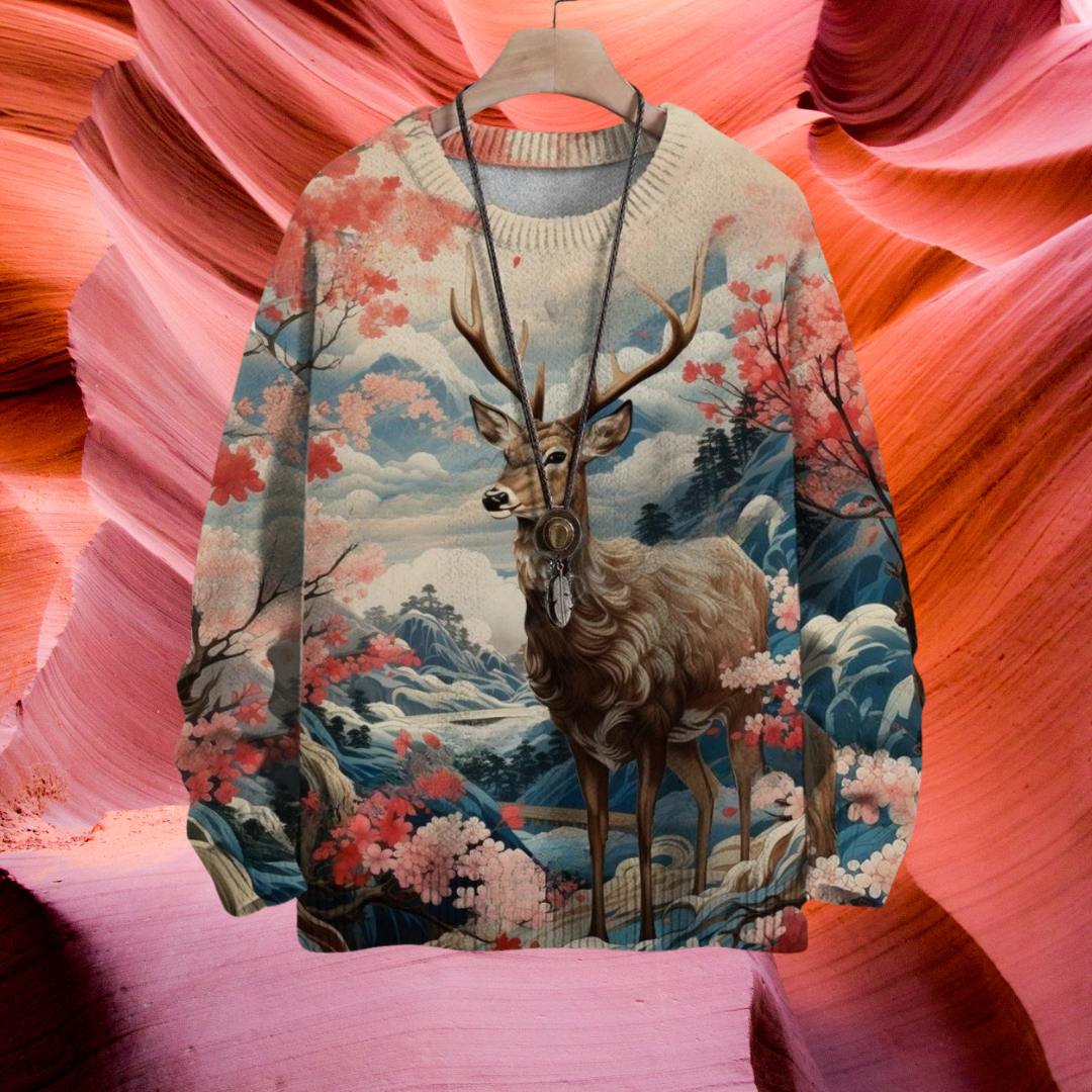 Oriental Animal Art Colourful Sweater SELECTION (Size: XS to 7XL) - ALOE WINGS STORE