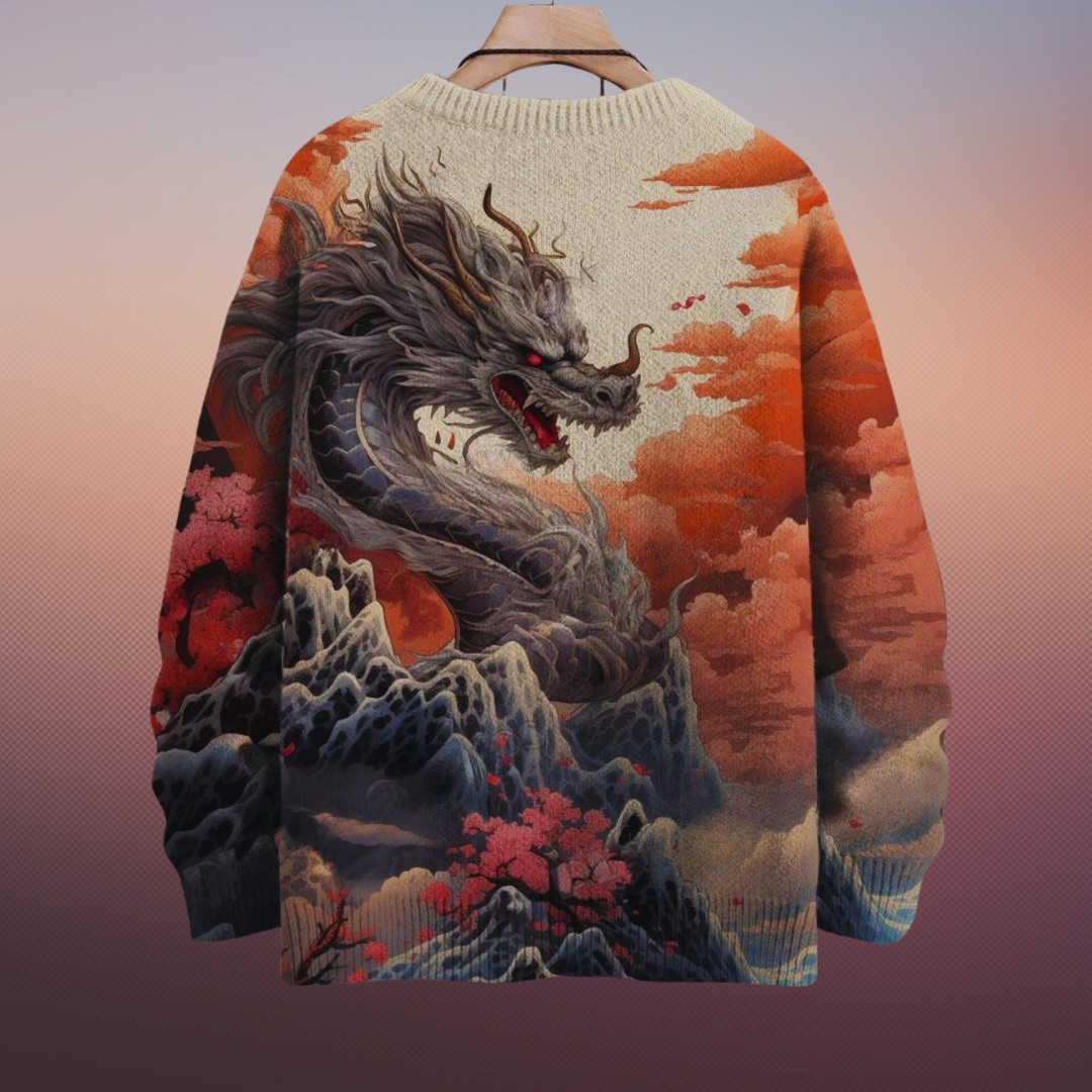 Oriental Animal Art Colourful Sweater SELECTION (Size: XS to 7XL) - ALOE WINGS STORE