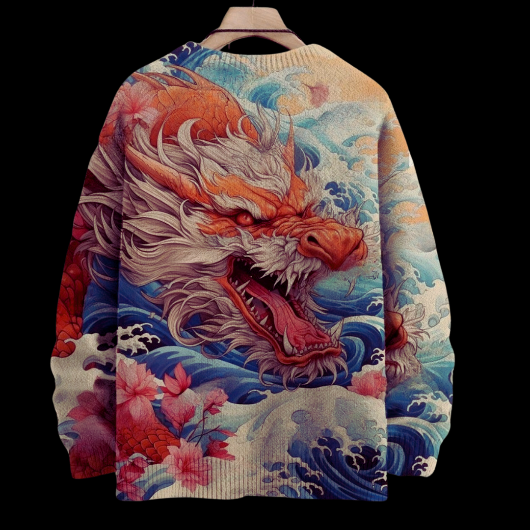 Oriental Animal Art Colourful Sweater SELECTION (Size: XS to 7XL) - ALOE WINGS STORE