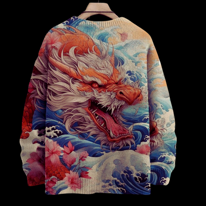 Oriental Animal Art Colourful Sweater SELECTION (Size: XS to 7XL) - ALOE WINGS STORE