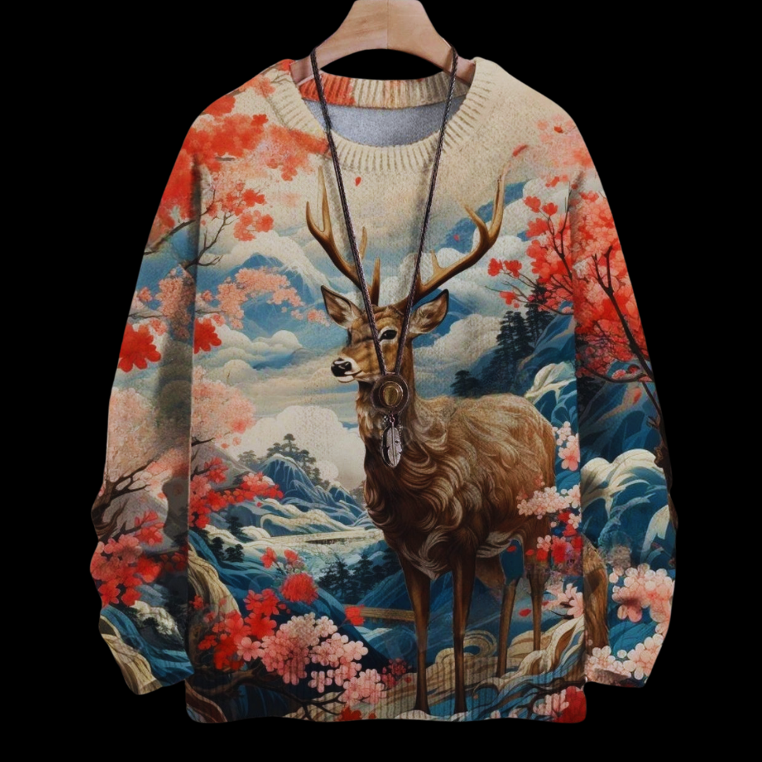 Oriental Animal Art Colourful Sweater SELECTION (Size: XS to 7XL) - ALOE WINGS STORE