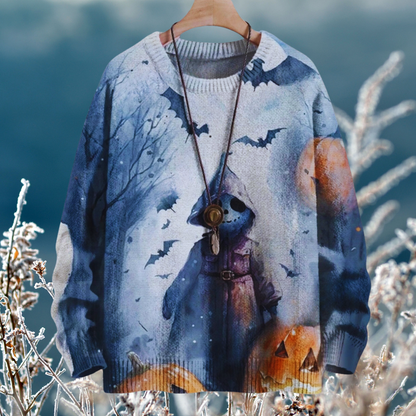 Halloween Raven and Floral 3D Printed Knitted Sweater SELECTION – Unisex  Casual Pullover - Ltd Time Only! - ALOE WINGS STORE