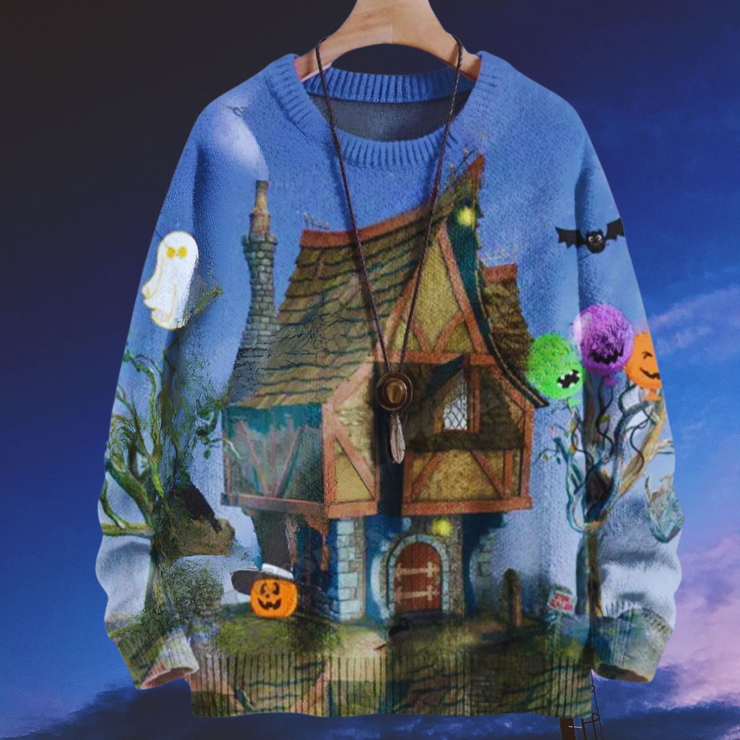Halloween Raven and Floral 3D Printed Knitted Sweater SELECTION – Unisex  Casual Pullover - Ltd Time Only! - ALOE WINGS STORE