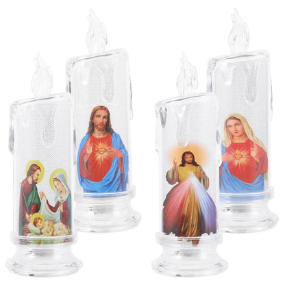 4 Pcs LED Jesus Lanterns for Holy Night - ALOE WINGS STORE
