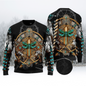 Native Indian Wolf Feather Dream Catcher Art Design Unisex Ugly Sweater (Short to Plus-Size) selection - ALOE WINGS STORE