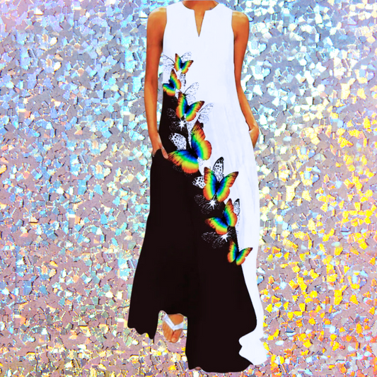 Sleeveless Maxi Dress Collection with Stylish Patterns and Pockets - ALOE WINGS STORE