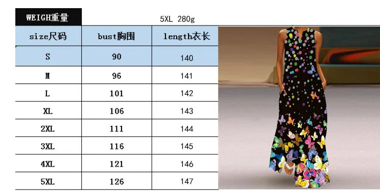 Artistic Retro V-Neck Sleeveless Summer Maxi Dress Collection - ALOE WINGS STORE