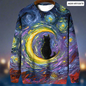 Night Sky Cat Abstract Art Plus Size Included Sweatshirt [SELECTION] - Ltd Time Only! - ALOE WINGS STORE