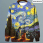 Night Sky Cat Abstract Art Plus Size Included Sweatshirt [SELECTION] - Ltd Time Only! - ALOE WINGS STORE
