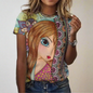 1.Women’s Abstract Art O-Neck T-Shirts – Cute Summer Style - ALOE WINGS STORE