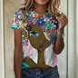 1.Women’s Abstract Art O-Neck T-Shirts – Cute Summer Style - ALOE WINGS STORE