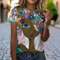 2.Women’s Abstract Art O-Neck T-Shirts – Cute Summer Style - ALOE WINGS STORE