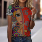 🤩3.Women’s Abstract Art O-Neck T-Shirts – Cute Summer Style - ALOE WINGS STORE