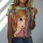 🤩3.Women’s Abstract Art O-Neck T-Shirts – Cute Summer Style - ALOE WINGS STORE