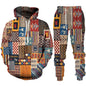Ethnic Patterns 3D Print Tracksuit – Stylish Unisex Hoodie & Trousers Set [SELECTION] - ALOE WINGS STORE