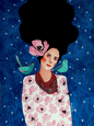 African influenced Female Fashion Portrait Wall Hanging [SELECTION] - ALOE WINGS STORE