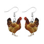 Animal-Themed Dangle Drop Earrings – Rabbit, Parrot, Bird, Frog, Butterfly & Other Animal Designs - ALOE WINGS STORE