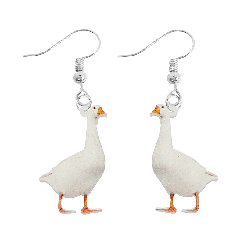 Animal-Themed Dangle Drop Earrings – Rabbit, Parrot, Bird, Frog, Butterfly & Other Animal Designs - ALOE WINGS STORE