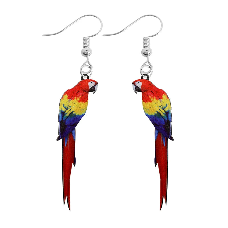 Animal-Themed Dangle Drop Earrings – Rabbit, Parrot, Bird, Frog, Butterfly & Other Animal Designs - ALOE WINGS STORE