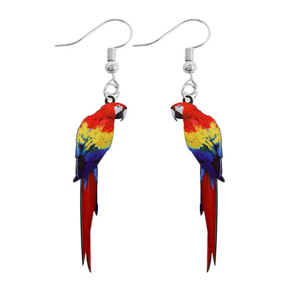 Animal-Themed Dangle Drop Earrings – Rabbit, Parrot, Bird, Frog, Butterfly & Other Animal Designs - ALOE WINGS STORE