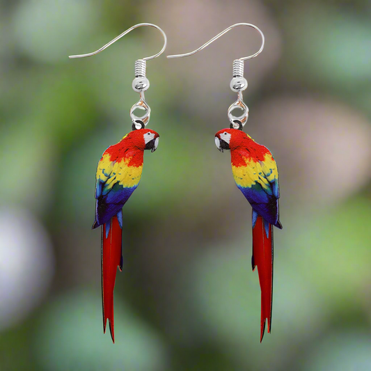 Animal-Themed Dangle Drop Earrings – Rabbit, Parrot, Bird, Frog, Butterfly & Other Animal Designs - ALOE WINGS STORE
