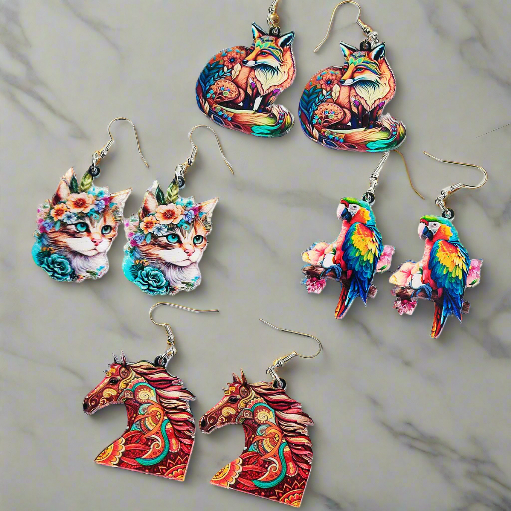 Animals Dangle Drop Earrings Collection - ALOE WINGS STORE