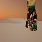 Elegant Women's Sleeveless 3D Fishes & Peacock Print Vintage Maxi Dress with Pockets – Summer & Spring Collection - ALOE WINGS STORE