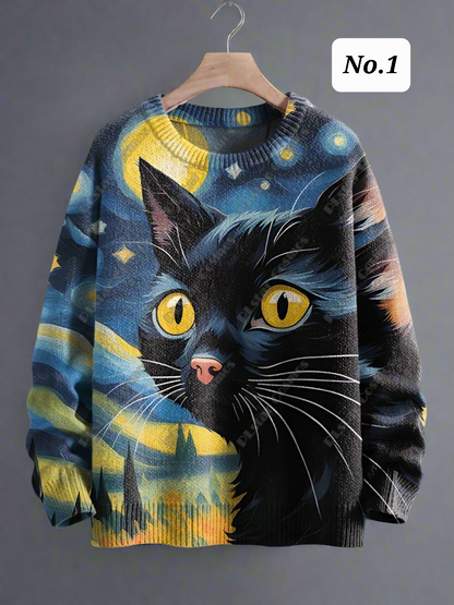 Stylish Cats & Dogs Animals Sweater  SELECTION (Includes Plus Sizes) - Ltd Time Only! - ALOE WINGS STORE