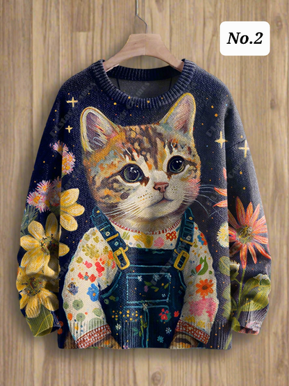 Stylish Cats & Dogs Animals Sweater  SELECTION (Includes Plus Sizes) - Ltd Time Only! - ALOE WINGS STORE