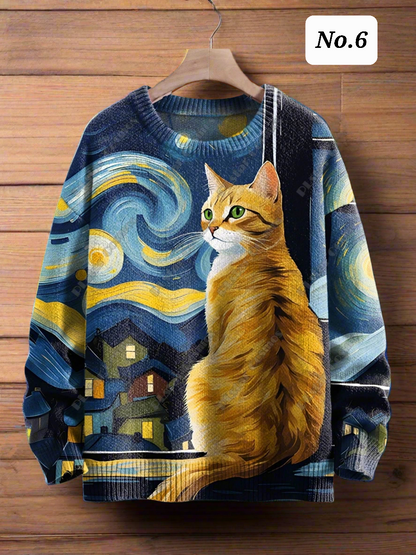Stylish Cats & Dogs Animals Sweater  SELECTION (Includes Plus Sizes) - Ltd Time Only! - ALOE WINGS STORE