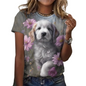 Women's Fashion Cute Dog Print Harajuku Style Kawaii T-Shirt SELECTION - ALOE WINGS STORE