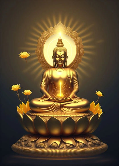 Buddha Art Canvas Wall Hanging SELECTION - ALOE WINGS STORE
