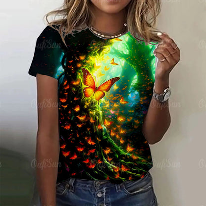 Lumious Butterfly T-Shirts (S-5XL) [SELECTION] - ALOE WINGS STORE