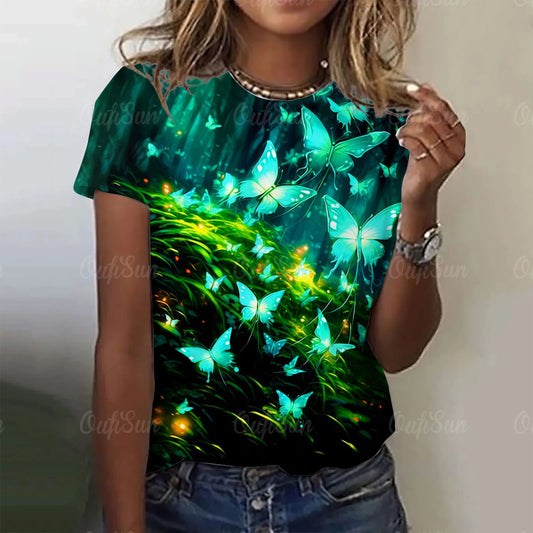 Lumious Butterfly T-Shirts (S-5XL) [SELECTION] - ALOE WINGS STORE