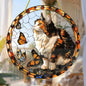 Lovely Translucent Cat Sun Catcher – Round Acrylic Hanging Decor for Porch, Door, Home, Garden, or Yard – Ideal Gift - ALOE WINGS STORE
