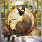 Lovely Translucent Cat Sun Catcher – Round Acrylic Hanging Decor for Porch, Door, Home, Garden, or Yard – Ideal Gift - ALOE WINGS STORE