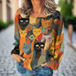 Stylish Cat Patchwork Unisex Sweatshirt (Size S to XXXL) Collection - Ltd Time Only! - ALOE WINGS STORE