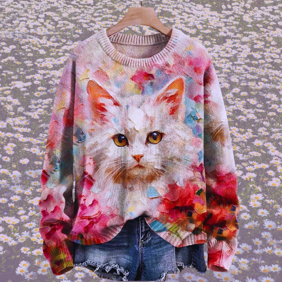 Cute Casual Cat Sweater SELECTION - ALOE WINGS STORE