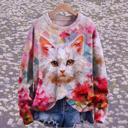 Cute Casual Cat Sweater SELECTION - ALOE WINGS STORE