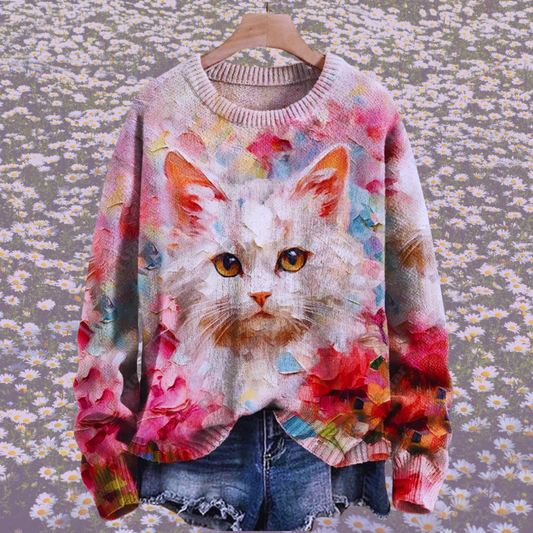 Cute Casual Cat Sweater SELECTION - ALOE WINGS STORE