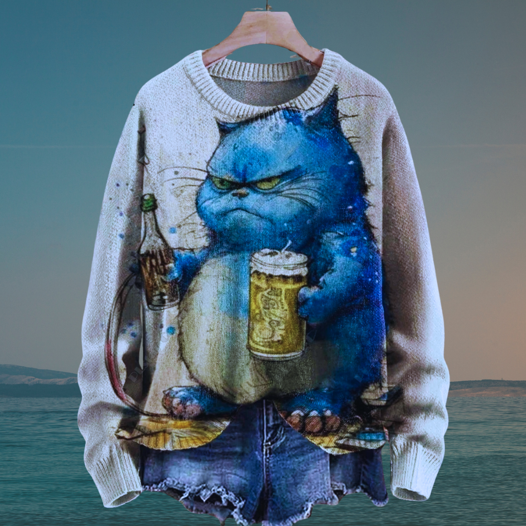 Cute Casual Cat Sweater SELECTION - ALOE WINGS STORE