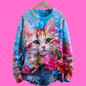 Cute Casual Cat Sweater SELECTION - ALOE WINGS STORE