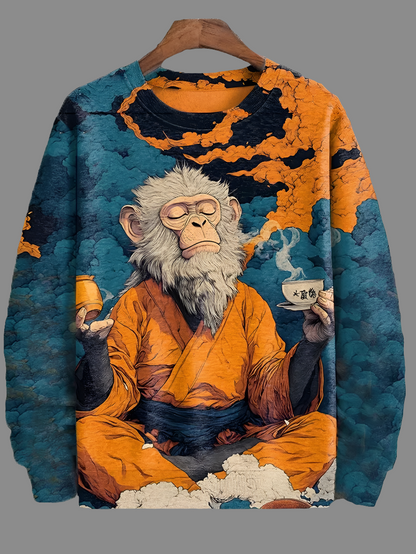 Cat Printed Japanese Art Prints Casual Sweatshirt Collection - ALOE WINGS STORE