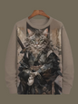 Cat Printed Japanese Art Prints Casual Sweatshirt Collection - ALOE WINGS STORE