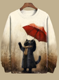 Cat Printed Japanese Art Prints Casual Sweatshirt Collection - ALOE WINGS STORE
